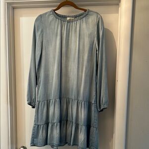Cloth & Stone Chambray Tiered Dress
